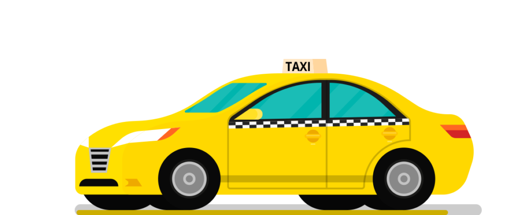 yellow animated taxi image banner